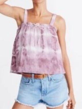 Madewell Purple Tie-Dye Camisole Top Sz Small (L1)